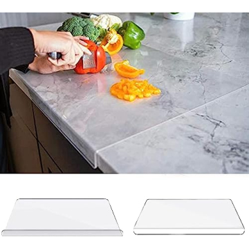Clear Cutting Board for Kitchen with Lip with Non Slip 24" Wide x 18" Long AZM Displays