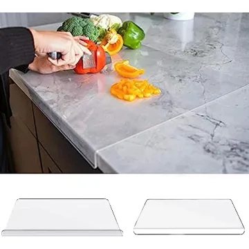 Clear Cutting Board for Kitchen with Lip with Non Slip 24" Wide x 18" Long AZM Displays