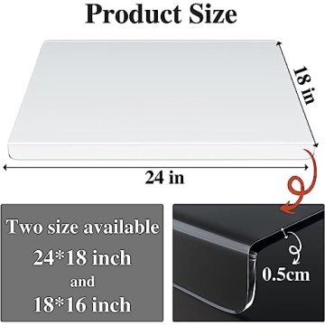 Clear Cutting Board for Kitchen with Lip with Non Slip 24" Wide x 18" Long AZM Displays
