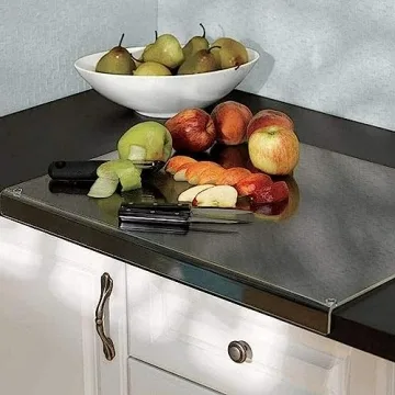 Clear Cutting Board for Kitchen with Lip with Non Slip 24" Wide x 18" Long AZM Displays