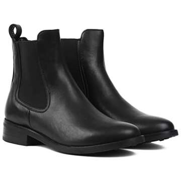 Stylish Thursday Boot Company Duchess Chelsea Ankle Boots for Women in Black, Size 8.5