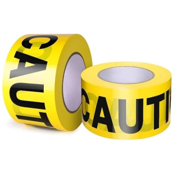 GroTheory Yellow Caution Tape 2 Pack - 2000ft Safety & Decor Tape