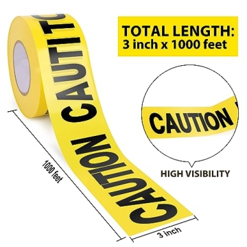 GroTheory 2000ft Yellow Caution Tape for Safety & Decor