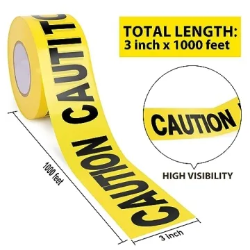 GroTheory 2000ft Yellow Caution Tape for Safety & Decor