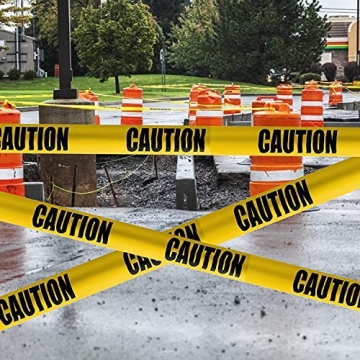 GroTheory 2000ft Yellow Caution Tape for Safety & Decor