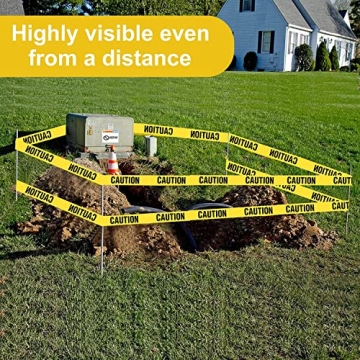 GroTheory 2000ft Yellow Caution Tape for Safety & Decor