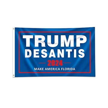 Trump Desantis 2024 Flag Make America Florida American Flag(Blue) 3x5 Feet Banner with Two Brass Gro...