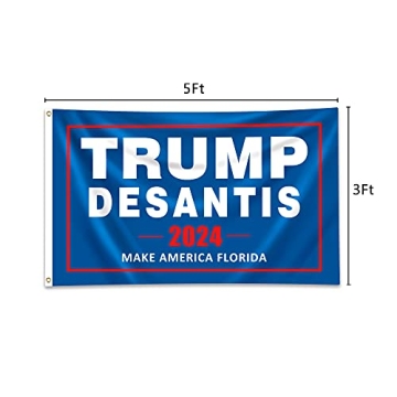 Trump Desantis 2024 Flag – Outdoor 3x5 ft Banner