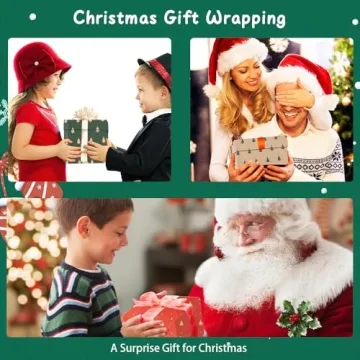 Vibrant Christmas Wrapping Paper Set - 12 Sheets for All Occasions