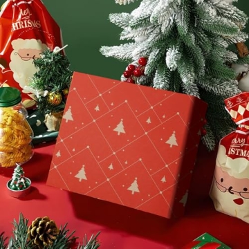 Vibrant Christmas Wrapping Paper Set - 12 Sheets for All Occasions