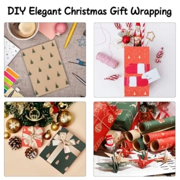 Vibrant Christmas Wrapping Paper Set - 12 Sheets for All Occasions
