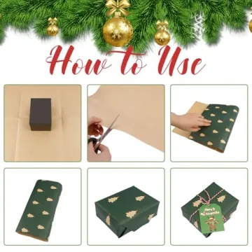 Vibrant Christmas Wrapping Paper Set - 12 Sheets for All Occasions