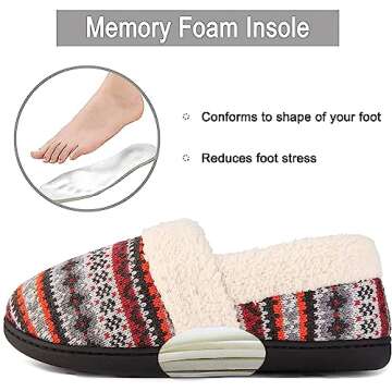 Comfortable RockDove Nordic Sweater Knit Slippers for Women