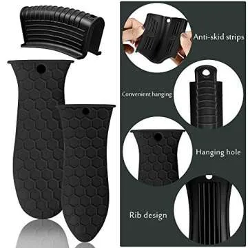 EVAHOM Silicone Hot Handle Holder for Safe Cooking