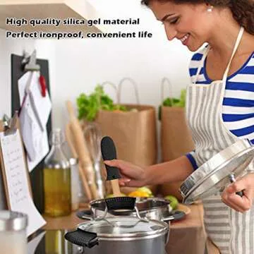 EVAHOM Silicone Hot Handle Holder for Safe Cooking