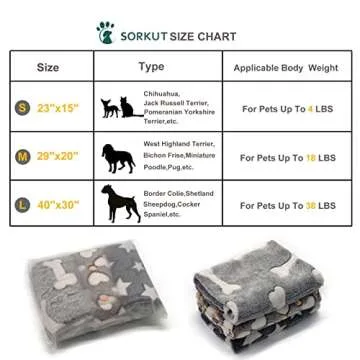 1 Pack 3 Puppy Blankets Super Soft Warm Sleep Mat Grey Cute Print Fluffy Fleece Pet Flannel Throw Dog Blankets for Small Dogs Cats,Star&Bone&Love- Small (23"x15")