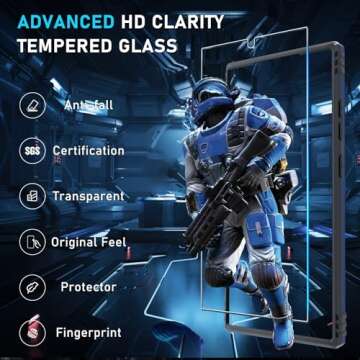 Janmitta Compatible with Samsung Galaxy S25 Ultra Case Built in Slide Camera Lens Cover+Screen Protector+Finger Ring Holder Kickstand,Heavy Duty Shockproof Full Body Phone Cover,2025 Blue