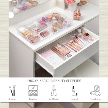Stackable Clear Drawer Organizer Set | Versatile Storage Solutions
