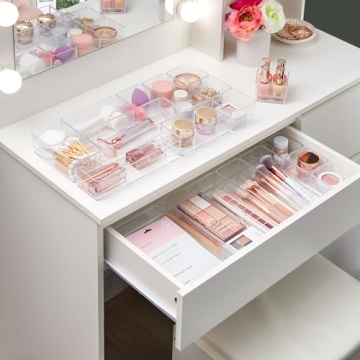 Stackable Clear Drawer Organizer Set | Versatile Storage Solutions
