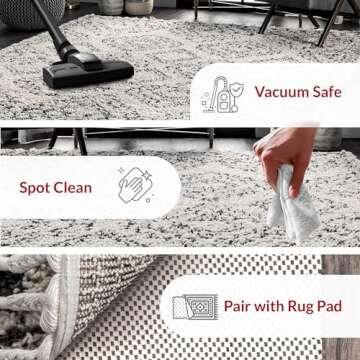 nuLOOM Vasiliki Moroccan Shag Tasseled Area Rug - Cozy & Durable Design