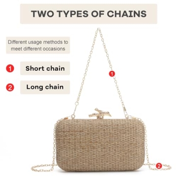 Freie Liebe Straw Clutch Elegant Summer Evening Bag
