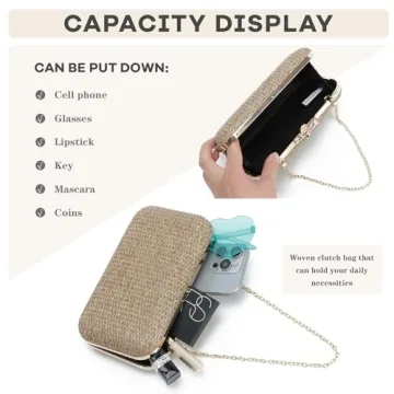 Freie Liebe Straw Clutch Elegant Summer Evening Bag