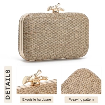 Freie Liebe Straw Clutch Elegant Summer Evening Bag