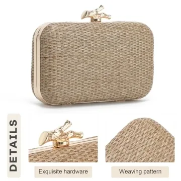 Freie Liebe Straw Clutch Elegant Summer Evening Bag