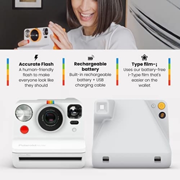 Polaroid Now Instant Camera Gift Bundle - Capture Moments