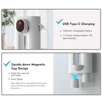 Hoofun Automatic Mouthwash Dispenser with Magnetic Cup