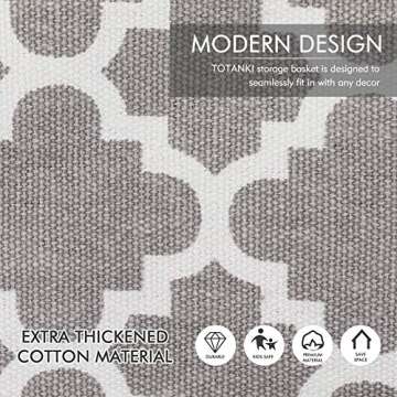 TOTANKI 48L Large Laundry Basket with Durable Handles