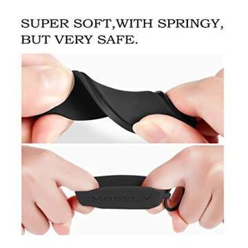 OLAIKE Key Fob Cover for Tesla Model Y, Silicone Car Keychain Key Cover Protector Case Holder with Key Chain for Tesla Model Y Accessories (Black, Model Y)