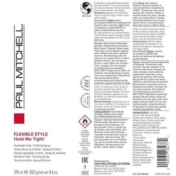 Paul Mitchell Hold Me Tight Finishing Hairspray, Strong Hold, Touchable Finish, For All Hair Types, Especially Fine to Medium Hair, 9.4 oz.