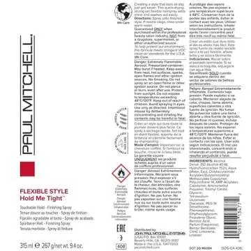 Paul Mitchell Hold Me Tight Finishing Hairspray, Strong Hold, Touchable Finish, For All Hair Types, Especially Fine to Medium Hair, 9.4 oz.