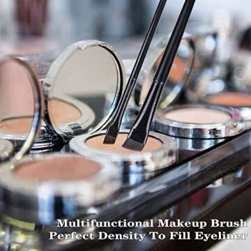 16 Pcs Eyeliner and Eyebrow Tint Brush Set for Flawless Makeup