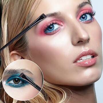 16 Pcs Eyeliner and Eyebrow Tint Brush Set for Flawless Makeup