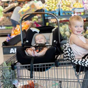 Totes Babies - Car Seat Carrier for Shopping Carts, Allows Babies, Newborns, Infants and Toddlers to Stay Snug or Sleeping in Car Seat While Parents Shop, As Seen on Shark Tank