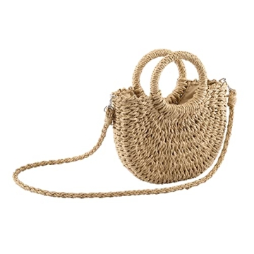 CHIC DIARY Summer Beach Straw Bag - Stylish Crossbody & Top Handle Purse