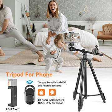 PHOSNOVA 68" Tripod for Smartphones and Cameras