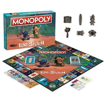 Monopoly: Disney Lilo & Stitch | Buy, Sell, Trade Characters from Disney’s Animated Film | Classic Monopoly Game | Officially-Licensed Lilo and Stitch Merchandise 2-6 Players