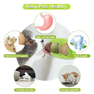 Petslucent Natural Catnip Balls for Indoor Cats