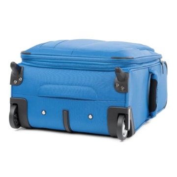 Travelpro Maxlite 5 Softside Expandable Upright 2 Wheel Carry on Luggage, Lightweight Suitcase, Men and Women, Azure Blue, Carry On 22-Inch