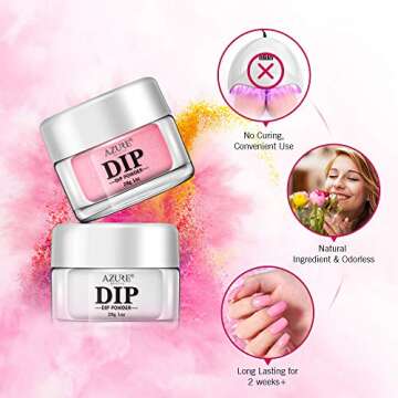 Nail Dip Powder Starter Kit 4 Red Glitter Colors(1oz.),Acrylic Dip Powders System for French Nail (Comes with Bond,Base,Activator,Top,Brush Saver,4 Powder Jars + Some Manicure Tools)