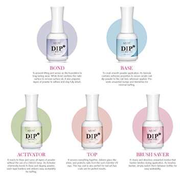 Nail Dip Powder Starter Kit 4 Red Glitter Colors(1oz.),Acrylic Dip Powders System for French Nail (Comes with Bond,Base,Activator,Top,Brush Saver,4 Powder Jars + Some Manicure Tools)