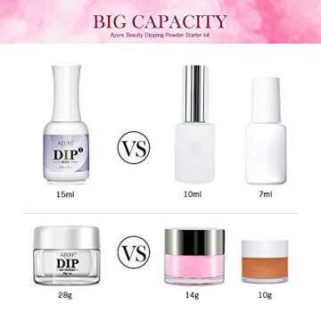 Nail Dip Powder Starter Kit 4 Red Glitter Colors(1oz.),Acrylic Dip Powders System for French Nail (Comes with Bond,Base,Activator,Top,Brush Saver,4 Powder Jars + Some Manicure Tools)