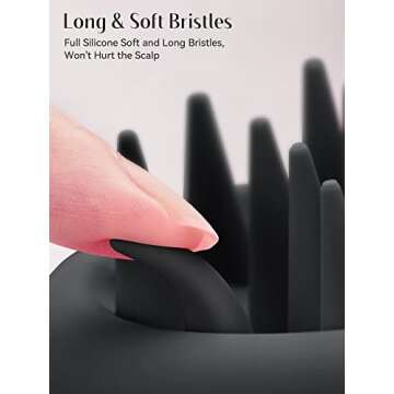 HEETA Scalp Massager Hair Growth, Scalp Scrubber with Soft Bristles, Integrated Silicone Design, Sca...
