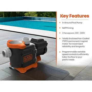 BLACK+DECKER 3 HP Variable Speed Pool Pump for Inground Pools