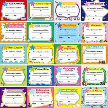 40Pcs Certificates of Award Student Recognition Rewards for Teachers End of School Year Achievement ...