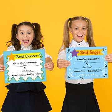 40Pcs Certificates of Award Student Recognition Rewards for Teachers End of School Year Achievement Classroom School Supplies