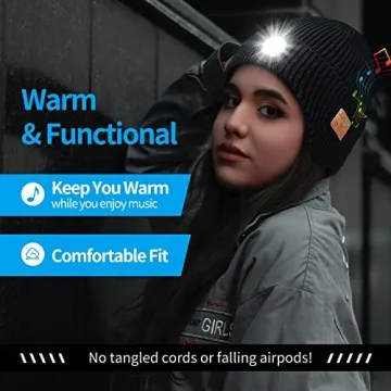 Bluetooth Beanie with Light and Wireless Speakers